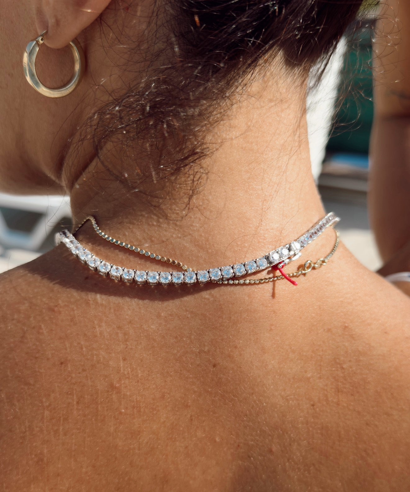 the 3,5 mm tennis diamond necklace 56 cm