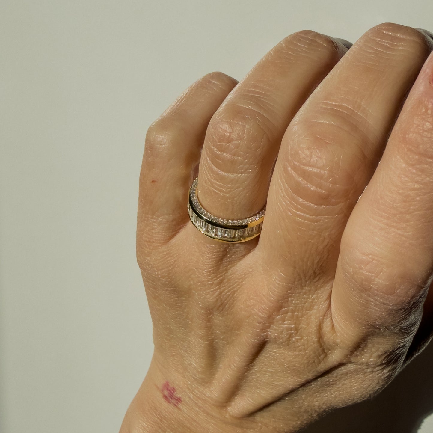 the gold baquette diamond ring