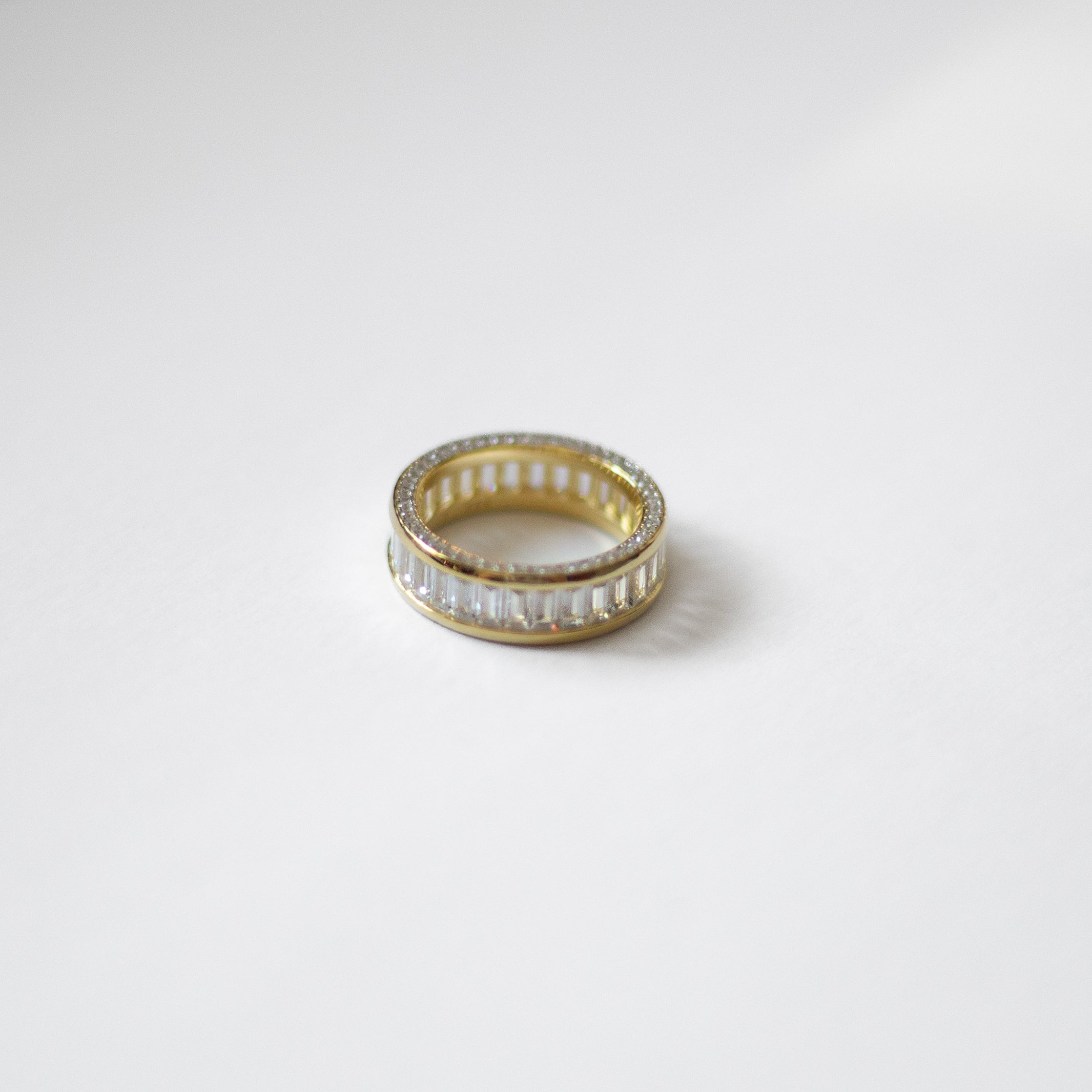 the gold baquette diamond ring