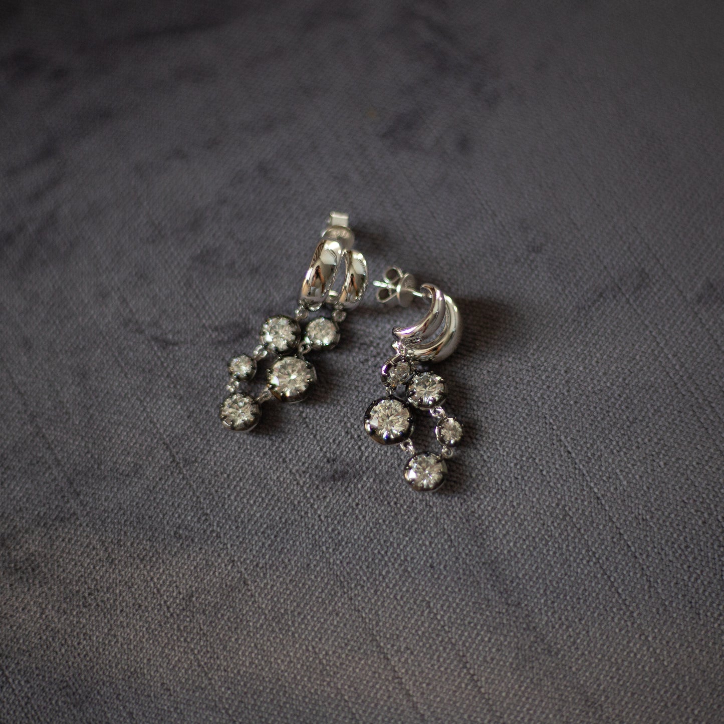 the grape diamond earring