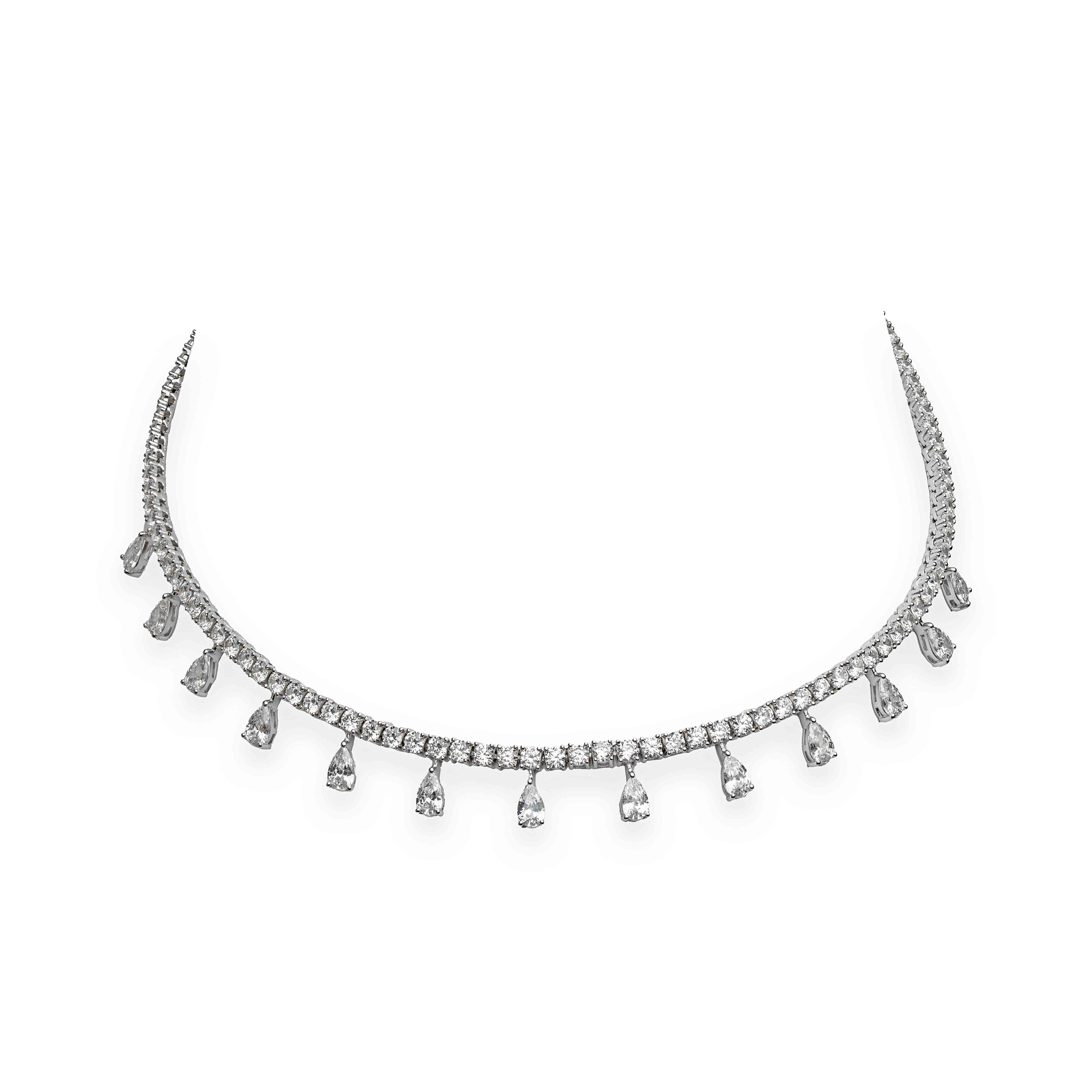 the drop diamond necklace